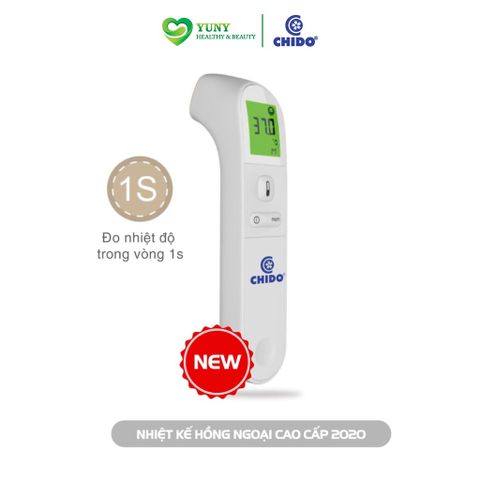 Nhiệt Kế Điện Tử Hồng Ngoại CHIDO Nhật Bản - Máy Đo Nhiệt Độ Thông Minh 3 Tính Năng Cho Trẻ Em, Kết Quả Nhanh Chính Xác