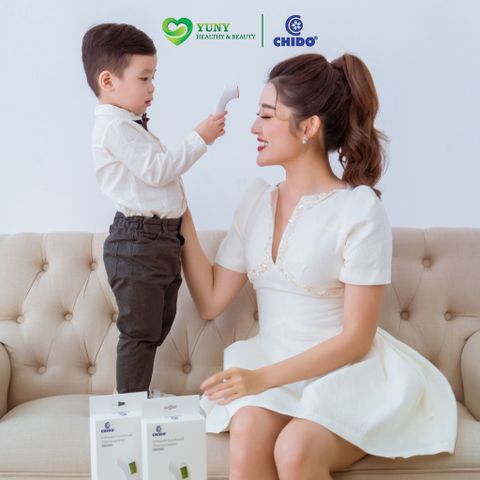 Nhiệt Kế Điện Tử Hồng Ngoại CHIDO Nhật Bản - Máy Đo Nhiệt Độ Thông Minh 3 Tính Năng Cho Trẻ Em, Kết Quả Nhanh Chính Xác