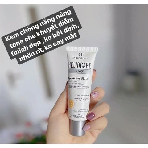 Kem Chống Nắng Heliocare 360 Age Active Fluid Spf50 Pa++++ 50ml