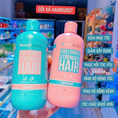 Bộ Gội Xả Hỗ Trợ Mọc Tóc Hairburst For Longer Stronger Hair