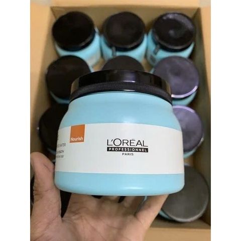 Kem Hấp Tóc L'Oreal Hair Spa Xanh Ngọc 500ml - Phục Hồi, Dưỡng Mượt Và Tăng Cường Bóng Khỏe Cho Tóc Hư Tổn