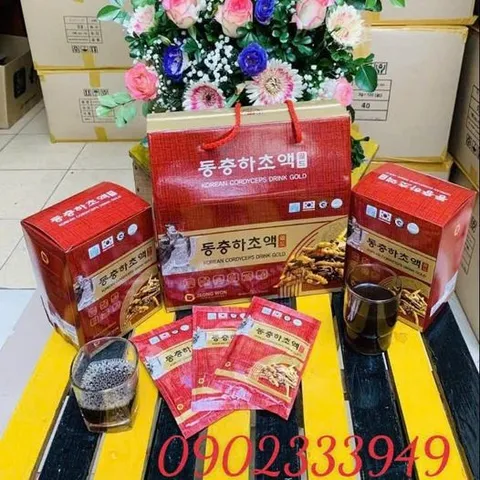 HỒNG SÂM ĐÔNG TRÙNG LINH CHI KOREAN CORDYCEPS DRINK GOLD 20 GÓI 231139