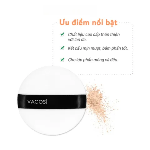 Bông Phấn Vacosi Khô Tròn Nhỏ PK02 231151