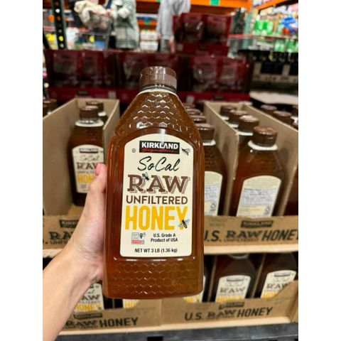 Mật ong Kirkland Signature Raw - Mật ong tự nhiên từ nhiều loại hoa, dinh dưỡng phong phú, hương vị đặc trưng, tốt cho sức khỏe