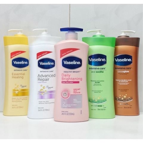 Sữa Dưỡng Thể Vaseline Body Lotion 725ml - Cung Cấp Độ Ẩm Suốt 24 Giờ, Làm Mềm Da, Thích Hợp Mọi Loại Da