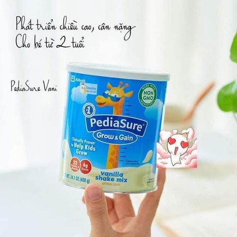 Sữa bột PediaSure Shake Mix hương Vanilla 400g - Dinh dưỡng hoàn hảo giúp trẻ phát triển chiều cao và sức đề kháng tốt