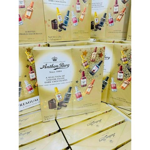 Kẹo Socola Anthon 64 Chai Hộp 1kg - Hương Vị Ngọt Ngào Từ Mỹ, Món Quà Lý Tưởng Cho Tiệc Tùng Và Dịp Đặc Biệt