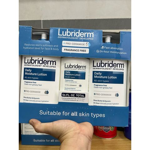 Set 3 Chai Sữa Dưỡng Thể Lubriderm Daily Moisture Lotion - Mỹ