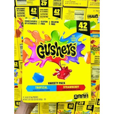 Kẹo dẻo trái cây Gushers Mỹ 952g, kẹo trái cây Fruit Candy thơm ngon