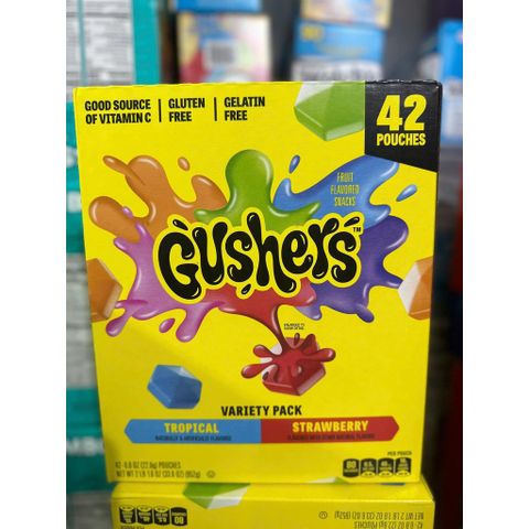 Kẹo dẻo trái cây Gushers Mỹ 952g, kẹo trái cây Fruit Candy thơm ngon