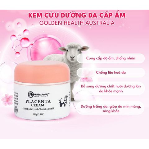 Kem nhau thai cừu Cam chống nhăn - Vitamin E, Essence Oil 100g