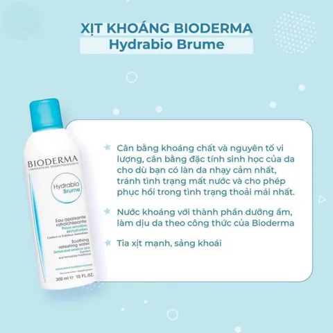 Xịt khoáng Bioderma Hydrabio Brume - Cấp Ẩm, Làm Dịu Cho Da 300ml