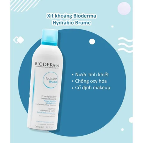 Xịt khoáng Bioderma Hydrabio Brume - Cấp Ẩm, Làm Dịu Cho Da 300ml