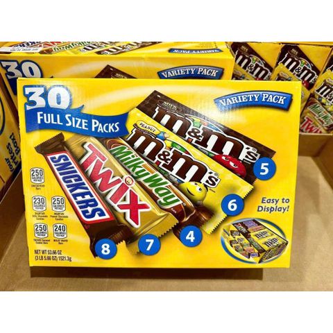 Socola Tổng Hợp 5 Loại M&M Mars Full Size 1.52kg - Ngọt Ngào Đặc Biệt Cho Mọi Bữa Tiệc và Dịp Đặc Biệt