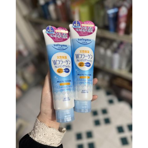 Sữa Rửa Mặt Collagen Kose Softymo 220G ( Xanh Nhạt)