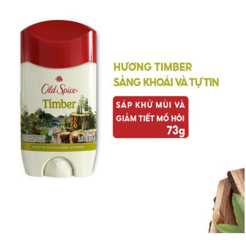 Sáp Khử Mùi Và Giảm Tiết Mồ Hôi Old Spice Timber 73g (Sáp Trắng)
