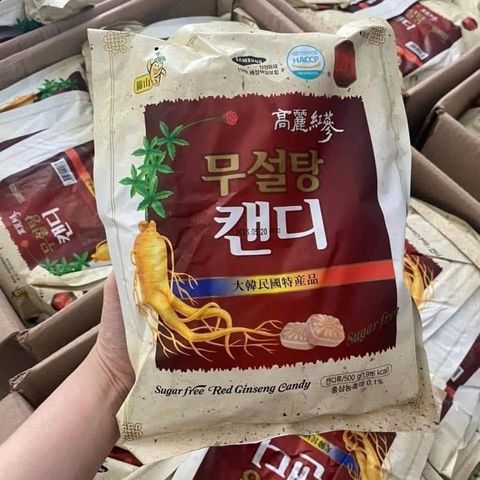 Kẹo Hồng Sâm Không Đường HQ 500G - Snack Ngon Lành Dành Cho Người Tiểu Đường, Cung Cấp Năng Lượng Và Dinh Dưỡng Tự Nhiên
