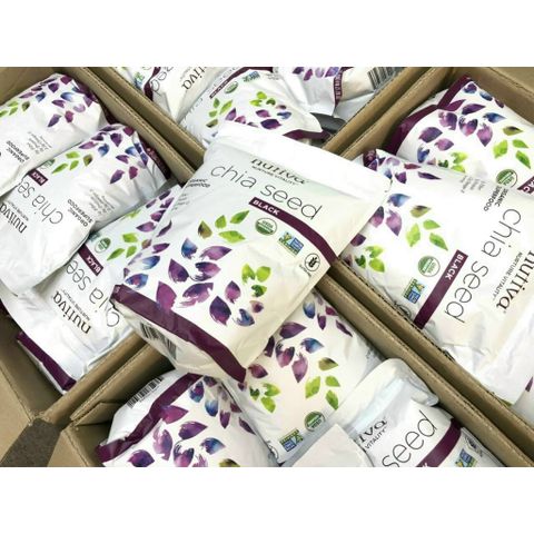 Hạt chia hữu cơ Nutiva Mỹ 907g - Hạt chia đen 