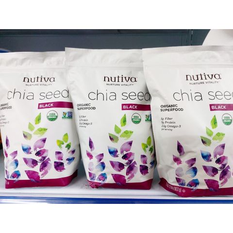 Hạt chia hữu cơ Nutiva Mỹ 907g - Hạt chia đen 