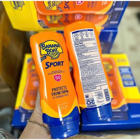 Kem Chống Nắng Banana Boat 295ml SPF 50+ - Bảo Vệ Da Khỏi Tia UV, Thích Hợp Cho Thể Thao Ngoài Trời, Không Nhờn Dính