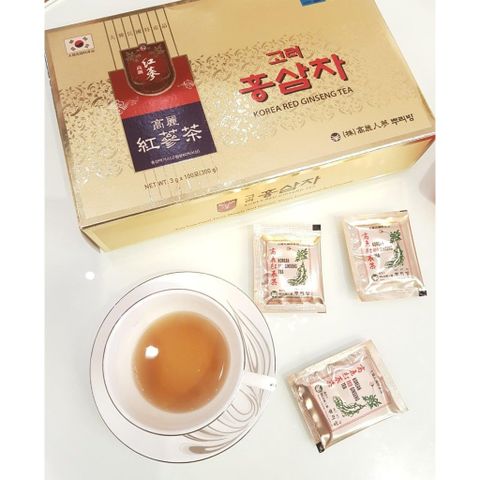 Trà Hồng Sâm HQ – Korea Ginseng Tea Hộp 100 Gói