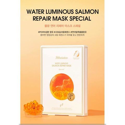Mặt Nạ Dưỡng Da Trứng Cá Hồi Jmsolution (Hộp 5 Miếng) - Cung Cấp Độ Ẩm, Làm Sáng Da, Chống Lão Hóa Cho Làn Da Tươi Trẻ