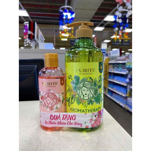 Sữa Tắm Mềm Mịn Purité 850ml + Tặng 250ml - Sản phẩm làm sạch, nuôi dưỡng da với hương liệu tự nhiên, phù hợp mọi loại da.