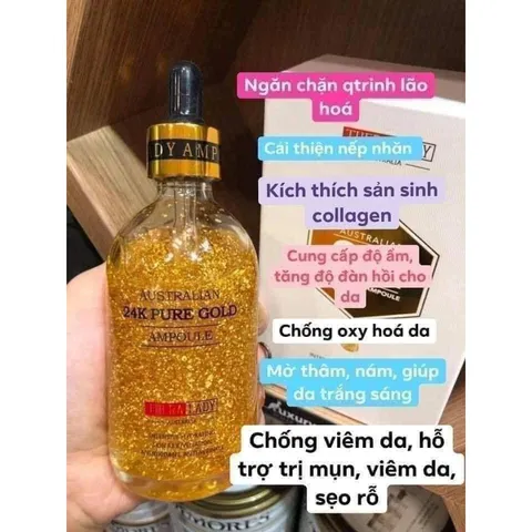 Serum Dưỡng Da Tinh Chất 24K Thera Lady - Cung Cấp Độ Ẩm, Làm Sáng Da Và Cải Thiện Độ Đàn Hồi Da, Chăm Sóc Da Cao Cấp
