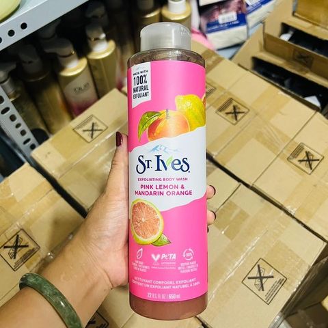 Sữa Tắm St.Ives 650ml Dưỡng Ẩm Thiên Nhiên - Chăm Sóc Da Mềm Mại, Hương Thơm Tươi Mát, Phù Hợp Mọi Loại Da