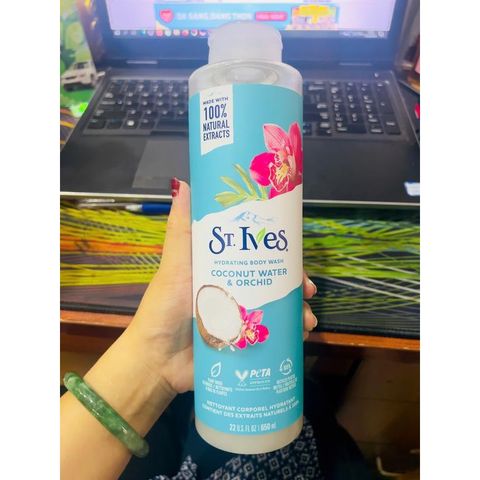 Sữa Tắm St.Ives 650ml Dưỡng Ẩm Thiên Nhiên - Chăm Sóc Da Mềm Mại, Hương Thơm Tươi Mát, Phù Hợp Mọi Loại Da