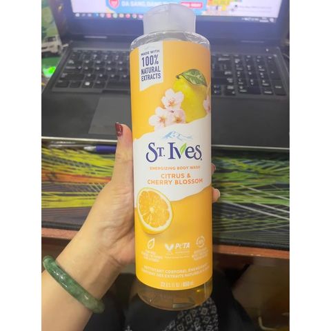 Sữa Tắm St.Ives 650ml Dưỡng Ẩm Thiên Nhiên - Chăm Sóc Da Mềm Mại, Hương Thơm Tươi Mát, Phù Hợp Mọi Loại Da