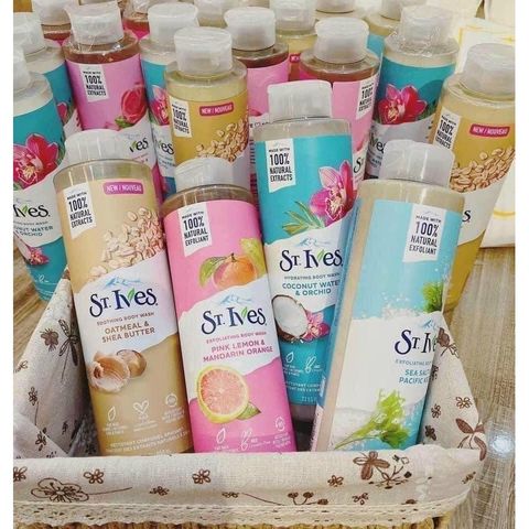 Sữa Tắm St.Ives 650ml Dưỡng Ẩm Thiên Nhiên - Chăm Sóc Da Mềm Mại, Hương Thơm Tươi Mát, Phù Hợp Mọi Loại Da