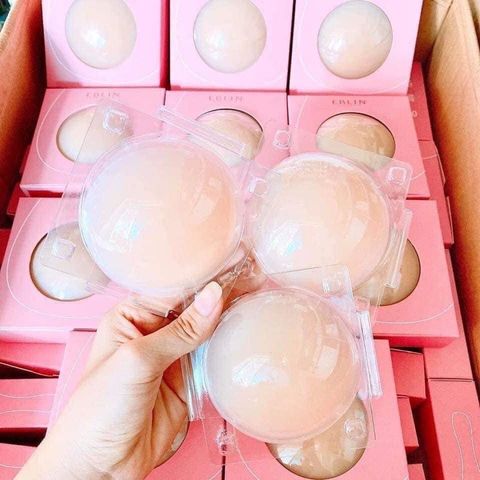 Hộp 2 cặp  Miếng Dán Ngực Nhiệt EBLIN - Miếng Dán Silicon Tăng Độ Full A Cup, Định Hình Vòng 1 Tự Nhiên, Trung Quốc