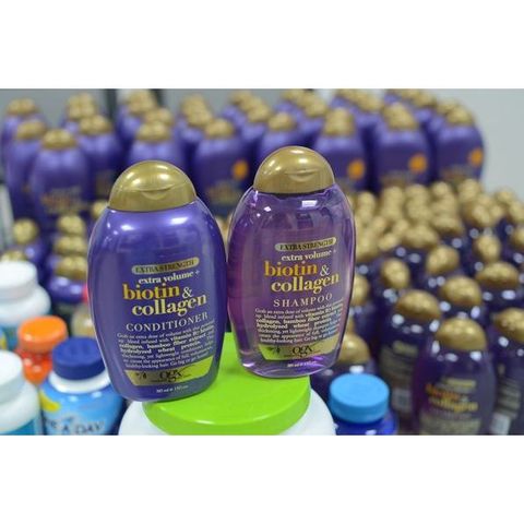 Cặp Dầu Gội và Dầu Xả Biotin OGX 385ml - Chăm Sóc Tóc Khỏe Mạnh, Ngăn Gãy Rụng, Bóng Mượt Tự Nhiên