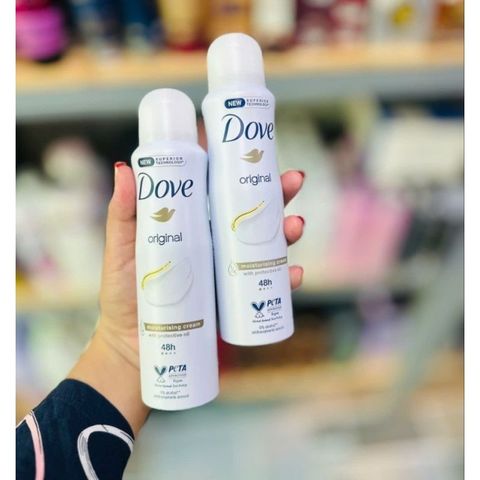 Xịt Khử Mùi Nữ Dove 150ml Mới - Xịt Thơm Cơ Thể, Kiểm Soát Mồ Hôi, Hương Dịu Nhẹ, Dành Cho Phái Đẹp, Sản Phẩm Chăm Sóc Cơ Thể