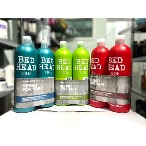 Cặp Gội Xả Tigi Bed Head Urban Antidotes Resurrection 750ml - Giải Pháp Phục Hồi Tóc Hư Tổn, Cung Cấp Độ Ẩm và Sáng Bóng