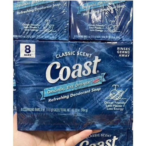 Xà Bông Cục Coast Nhập Khẩu Từ Mỹ - Xà Phòng Rửa Mặt Hiệu Quả, Thư Giãn Và Mềm Mại Da, Phù Hợp Với Mọi Loại Da