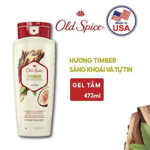 Sữa Tắm Dưỡng Body Old Spice 473ml cho Nam - Nhiều Mùi Hương Quyến Rũ, Giúp Làm Sạch và Nuôi Dưỡng Da