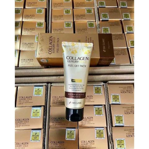 Mặt Nạ Lột Vàng Collagen 3W Clinic Luxury Gold Peel Off Pack 100g - Cấp Ẩm & Se Khít Lỗ Chân Lông, Dưỡng Da Sáng Mịn