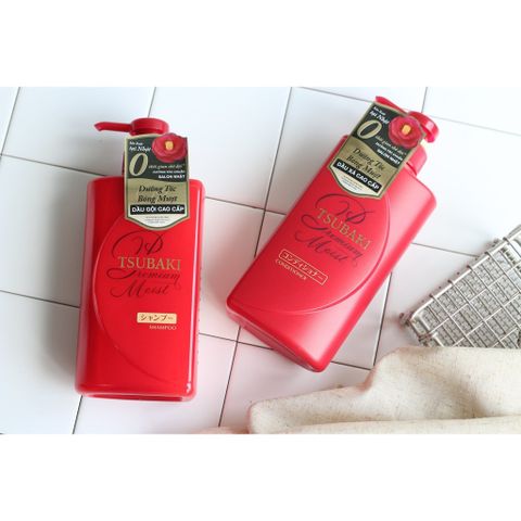 Dầu gội - xả dưỡng tóc bóng mượt Tsubaki premium - 490ml