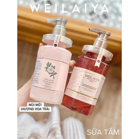 Combo Sữa Tắm và Dưỡng Thể Trắng Da Weilaiya 450ml - Nuôi Dưỡng và Làm Sáng Da Từ Thiên Nhiên, Thích Hợp Mọi Loại Da
