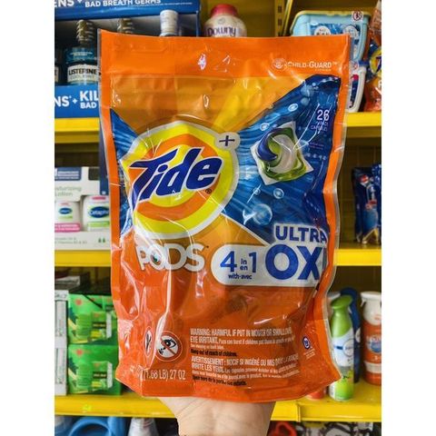 viên giặt Tide ultra oxi 4 in 1 - Mỹ 100% mẫu mới 773g