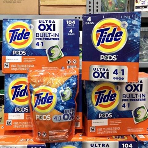 viên giặt Tide ultra oxi 4 in 1 - Mỹ 100% mẫu mới 773g