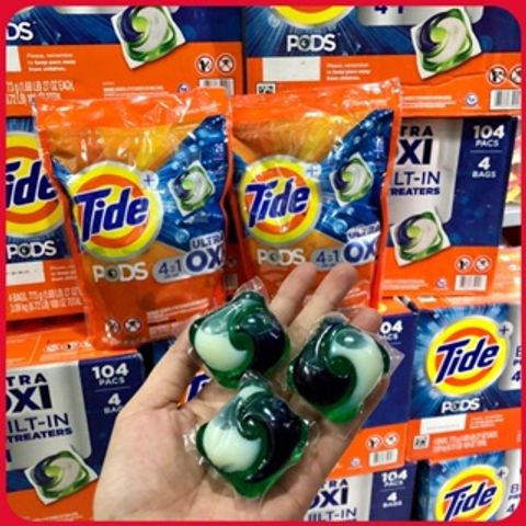viên giặt Tide ultra oxi 4 in 1 - Mỹ 100% mẫu mới 773g