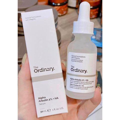 Tinh Chất Dưỡng Da The Ordinary Alpha Arbutin 2% + HA 30ml - Serum Làm Sáng Da, Cung Cấp Ẩm, Chống Lão Hóa