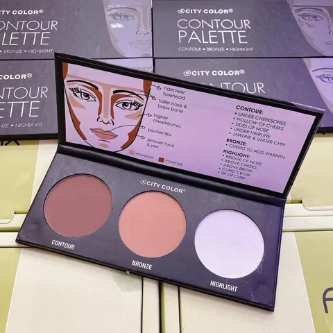 Phấn Tạo Khối 3 Ô City Color Contour Effect Palette - Phấn Trang Điểm Tạo Khối, Highlight, Bronzer Cho Khuôn Mặt Tự Nhiên, Đẹp Rạng Ngời