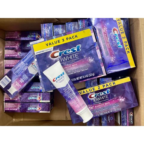 Set 2 Tuýp Kem Đánh Trắng Răng Crest 3D White Radiant