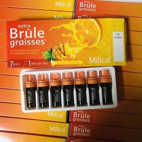 Nước Uống Detox Milica Extra Brule Graisse 7 Ống Vị Cam Dứa