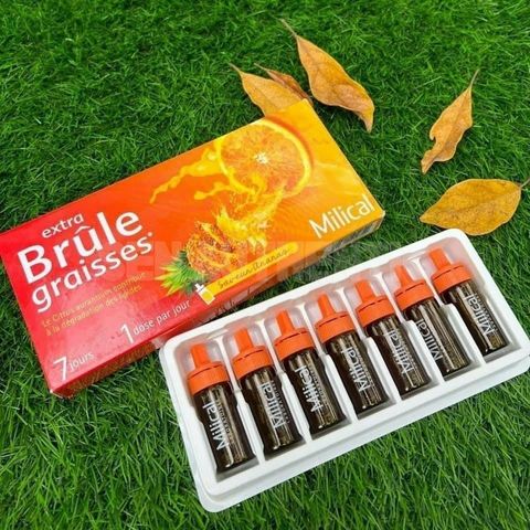 Nước Uống Detox Milica Extra Brule Graisse 7 Ống Vị Cam Dứa