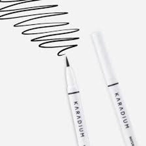 Kẻ Mắt Dạ Karadium Waterproof Brush Liner Đen - Chống Nước, Dễ Dàng Sử Dụng, Đường Kẻ Sắc Nét, Phù Hợp Mọi Loại Da